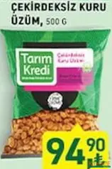 TARIM KREDİ ÇEKİRDEKSİZ KURU ÜZÜM 500 G TARIM KREDİ ÇEKİRDEKSİZ KURU ÜZÜM 500 G